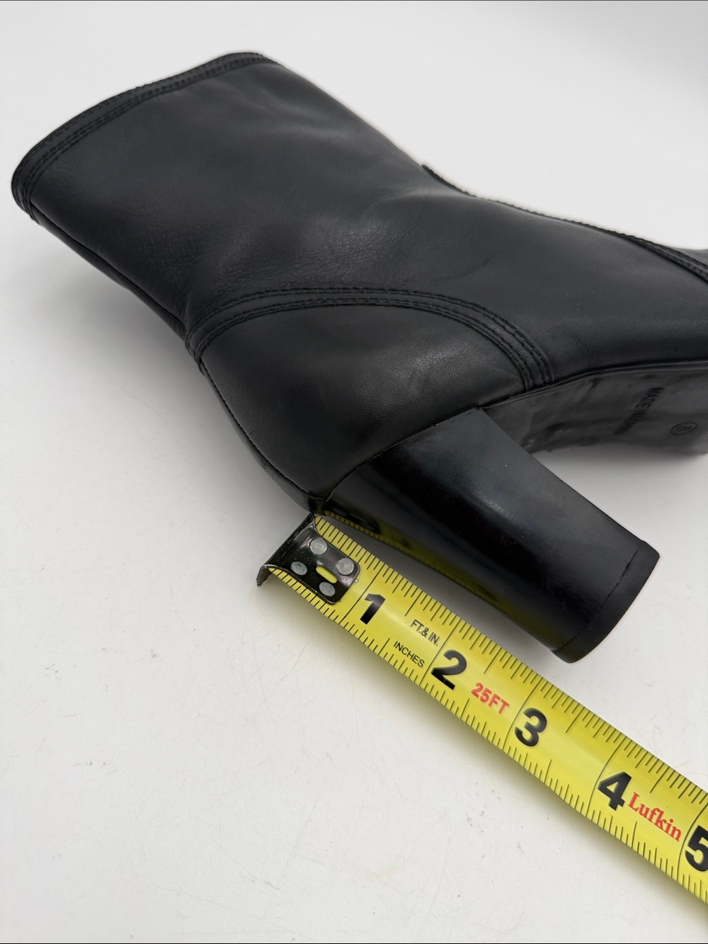 Style &co Black Leather Women Ankle Boots - Classic Square Toe women 8M Y2K fall - Picture 13 of 14